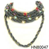 Hematite Beads Stone Chain Choker Fashion Women Necklace